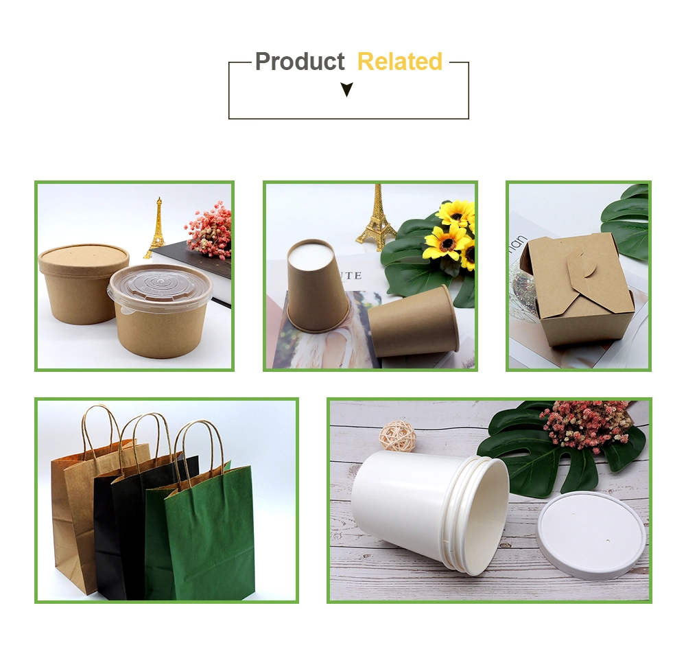 Wholesale Eco Friendly Oil Resistant Rice Bowl Kraft Paper Soup Salad Bowl