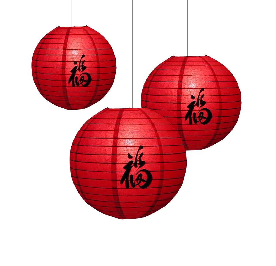 Happy Lunar New Year Paper Lantern New Year Party Decoration