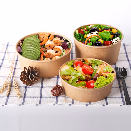Saladeira de Papel com Tampa 500ml