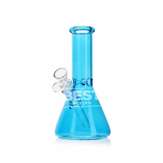 Acessórios clássicos para fumar no atacado, copo redondo portátil de silicone e vidro para bolos