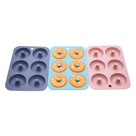 Estênceis Engrossado Silicone Donut Bolo Molde Chocolate Chip Cookie Mold Baking Cake
