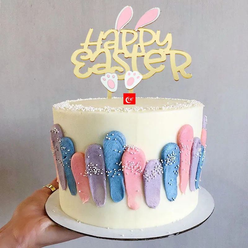 Topper de bolo com decoração de Páscoa Happer