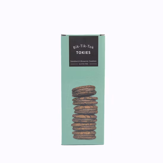 Caixas de embalagem de biscoitos com design personalizado de papel Kraft descartável